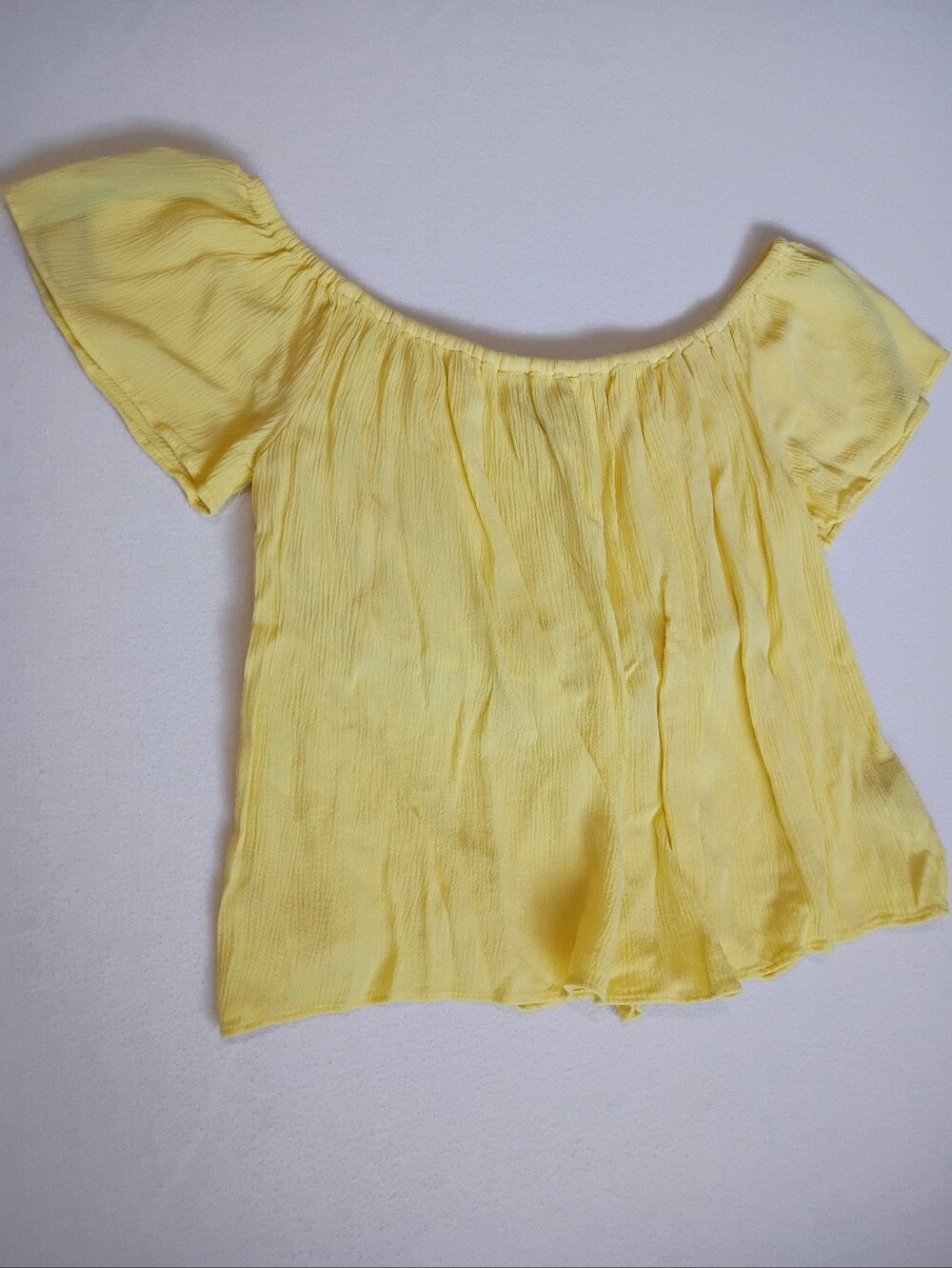 Forever 21 Girls Yellow Elastic Waist Skirt